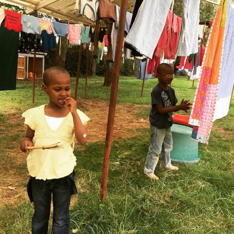 Eliasi and Grace @rvcvtcf in the laundry. #children #love #volunteer #whatsyourmission